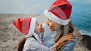 Happy Latin family enjoying Christmas holidays