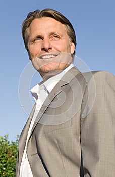 Happy laughing businessman