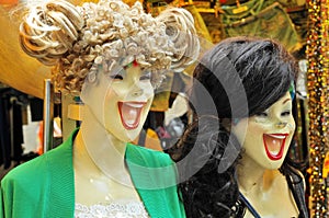 Happy laughing mannequins