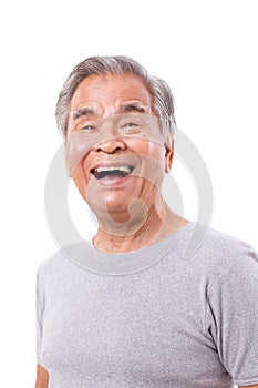 Happy, laughing old man