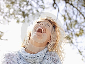 Happy laughing woman