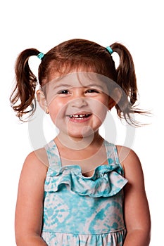 Happy laughing young toddler girl