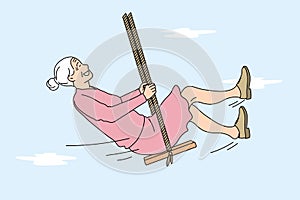 Happy lifestyle of elderly people concept.