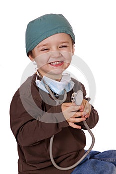 Happy little doctor