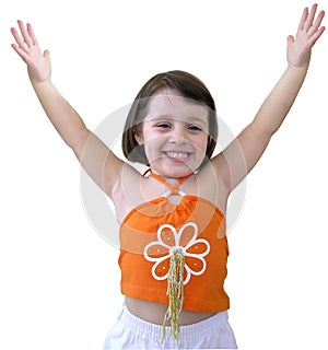 Happy little girl photo