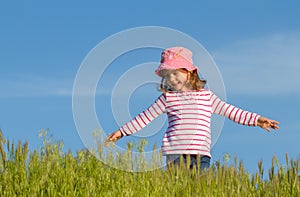 Happy little girl outdoor