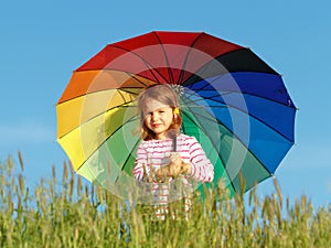 Happy little girl outdoor