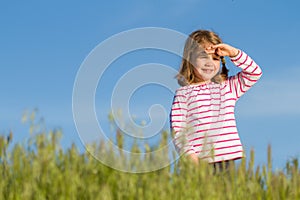 Happy little girl outdoor