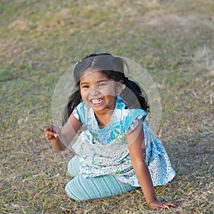 Happy little Indian girl
