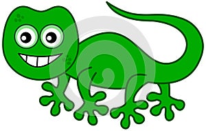 A happy lizard's profile