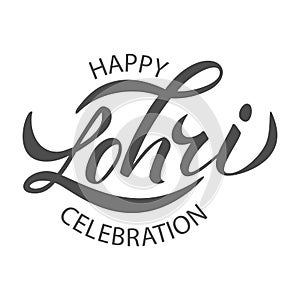 Happy Lohri background for Punjabi festival celebration