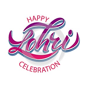 Happy Lohri background for Punjabi festival celebration