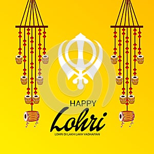 Happy Lohri Festival Celebration.