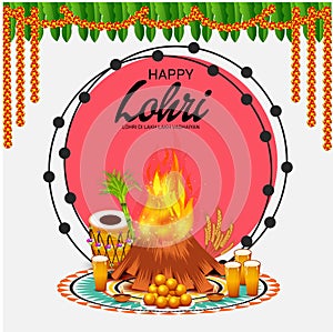 Happy Lohri Festival Celebration.