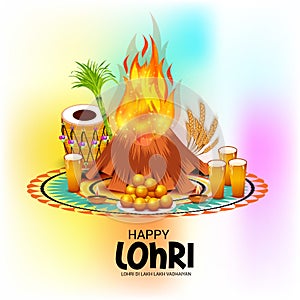 Happy Lohri Festival Celebration.