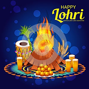 Happy Lohri Festival Celebration.