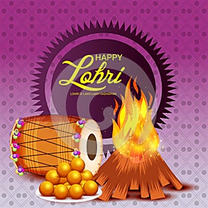 Happy Lohri Festival Celebration.