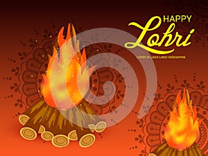 Happy Lohri Festival Celebration.