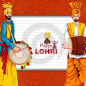 Happy Lohri festival of Punjab India background