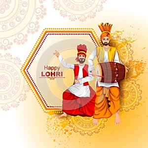 Happy Lohri festival of Punjab India background