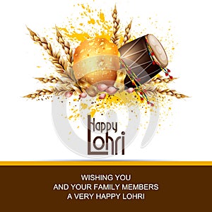 Happy Lohri festival of Punjab India background