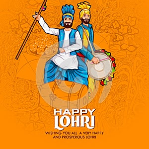 Happy Lohri festival of Punjab India background