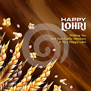 Happy Lohri festival of Punjab India background