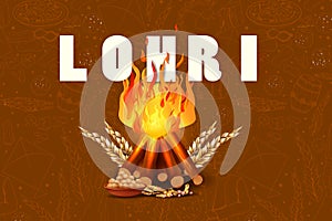 Happy Lohri festival of Punjab India background