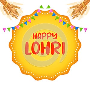 Happy Lohri holiday background for Punjabi festival