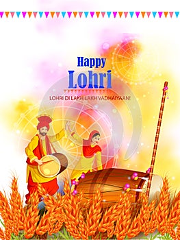 Happy Lohri holiday festival of Punjab India