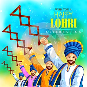 Happy Lohri holiday festival of Punjab India