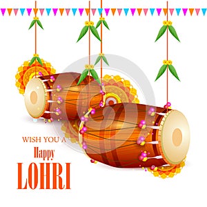 Happy Lohri holiday festival of Punjab India