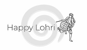 Happy Lohri holiday festival of Punjab India