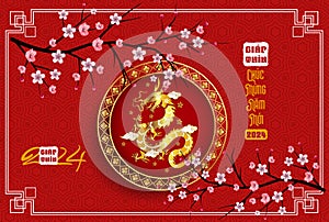 Happy lunar new year 2024, Vietnamese new year, chinese new year, Year of the Dragon