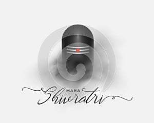 happy maha shivratri celebration background with shivling design