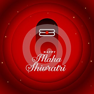 happy maha shivratri religious background with shiv lingam design