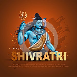 happy maha Shivratri with shiv ling, a Hindu festival celebrated of lord shiva night, english calligraphy. abstract vector