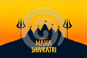 Happy maha shivratri traditional indian festival background