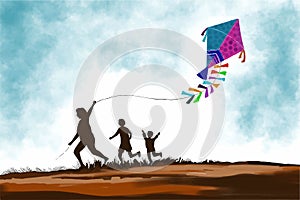 Happy makar sankranti holiday india festival background