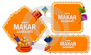 Happy Makar Sankranti religious traditional festival of India celebration background