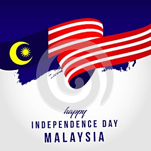 Happy Malaysia Independent Day Vector Template Design Illustration