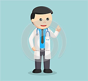 Happy male doctor with standing pose