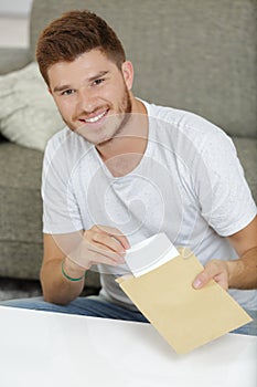 Happy man with appointment letter