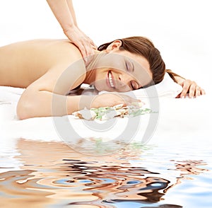 Happy massage on white sand #2