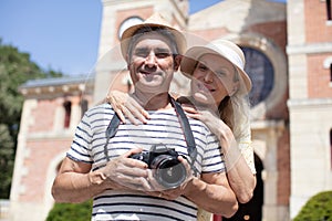 happy mature couple on holidays