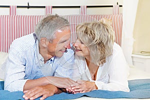 Happy mature couple at home photo