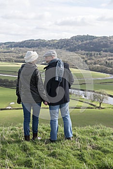 Happy mature couple outdoors