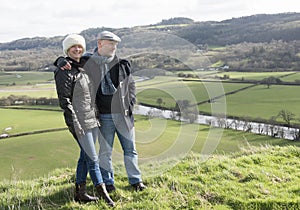 Happy mature couple outdoors