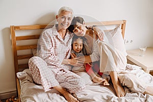 Happy mature same sex couple with adopted asian little girl