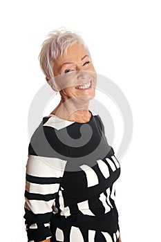Happy mature woman in her sixties